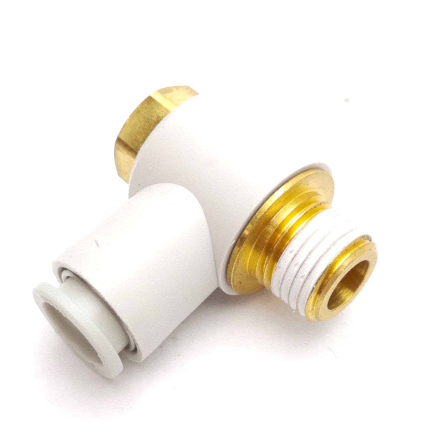 New Lot of 5 SMC KQ2V10-02AS Universal Male Elbow, ø10mm One-Touch to Rc1/4