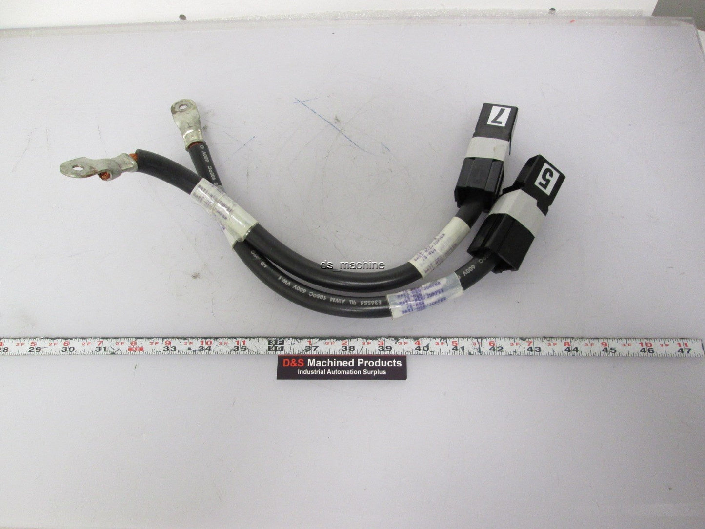 Used Lot of 2 12" 1/0 Jumper for UPS, Solar, Battery Bolt-On Quick-Connect 600VAC