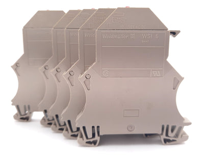 New Lot of 5 Weidmuller 1011300000 Fuse Terminal Block 10-36VAC/VDC 6.3A 20-8AWG
