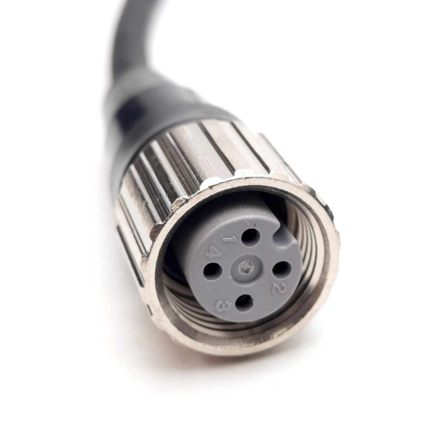 New Omron XS2W-M12PUR4SS10M Cordset, M12 4-Pin Male Straight to Female, 250VAC/DC 4A