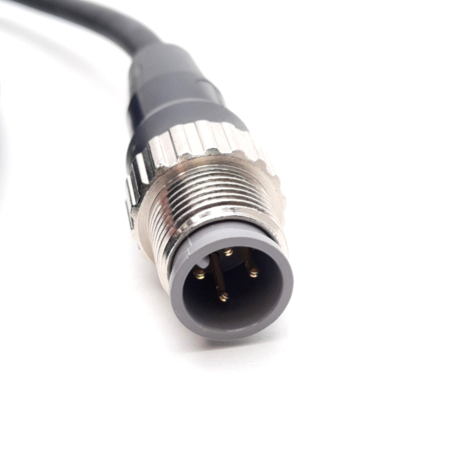 New Omron XS2W-M12PUR4SS10M Cordset, M12 4-Pin Male Straight to Female, 250VAC/DC 4A