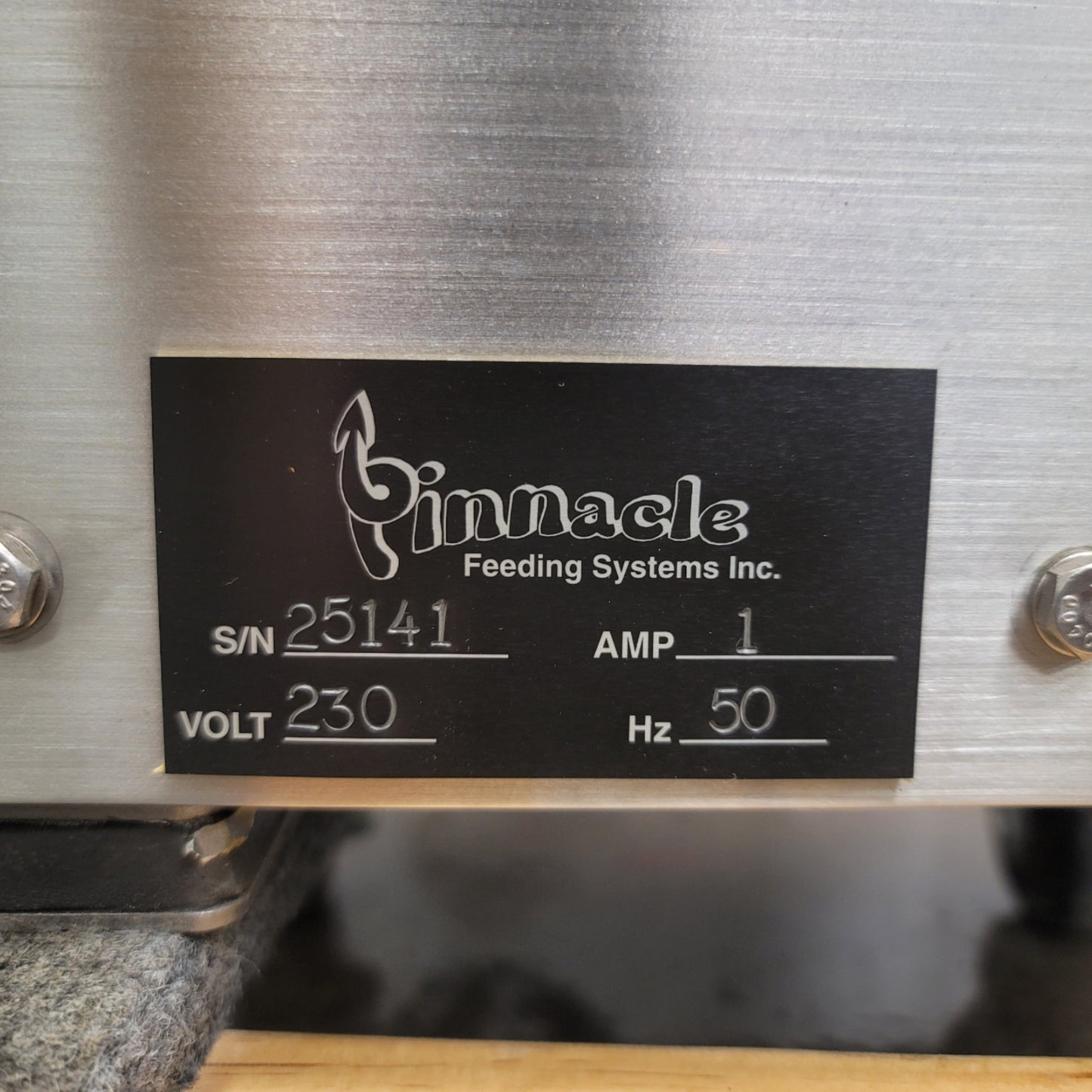 Used Pinnacle Feeding Systems Industrial Grade Vibratory Bowl Feeder 12", 230VAC