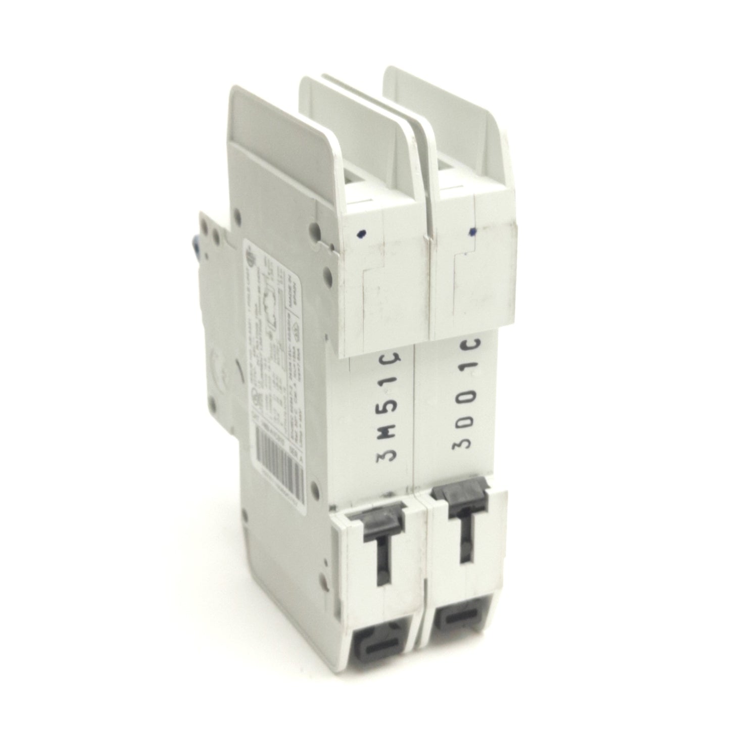 Used Lot of 2 Allen Bradley 1489-A1C010 Circuit Breaker, 1-Pole, 1A 277VAC