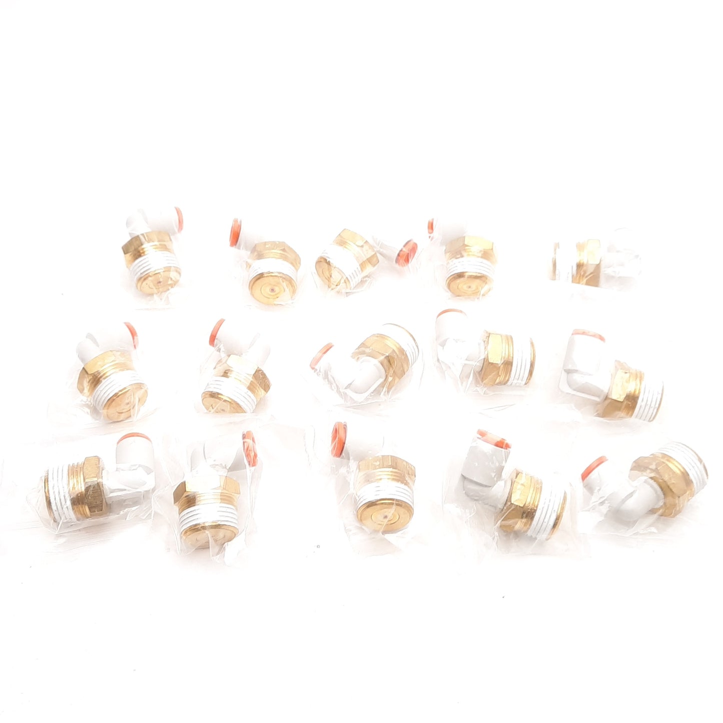 New Lot of 15 SMC KQL2L07-36S Elbow Fitting, ø1/4in One-Touch to 3/8in NPT Thread