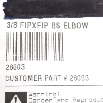 New Lot of 9 28003 3/8in 90 Degree Female Brass Elbow Fitting, 3/8in FIP/NPT
