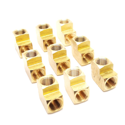 New Lot of 9 28003 3/8in 90 Degree Female Brass Elbow Fitting, 3/8in FIP/NPT