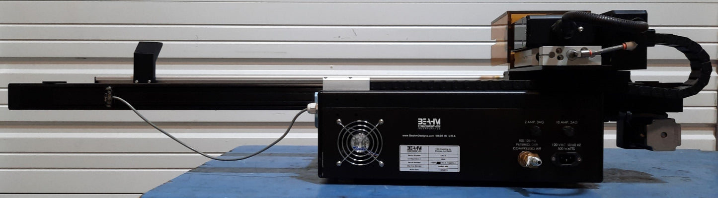 Used Beahm Designs 410-A Horizontal Laminator 750mm 20mm/sec 200-750°F 100PSI 120VAC