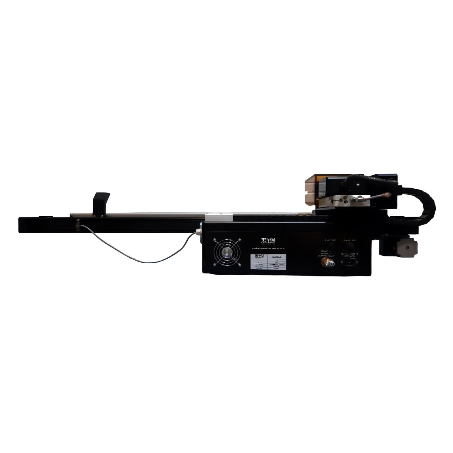 Used Beahm Designs 410-A Horizontal Laminator 750mm 20mm/sec 200-750°F 100PSI 120VAC