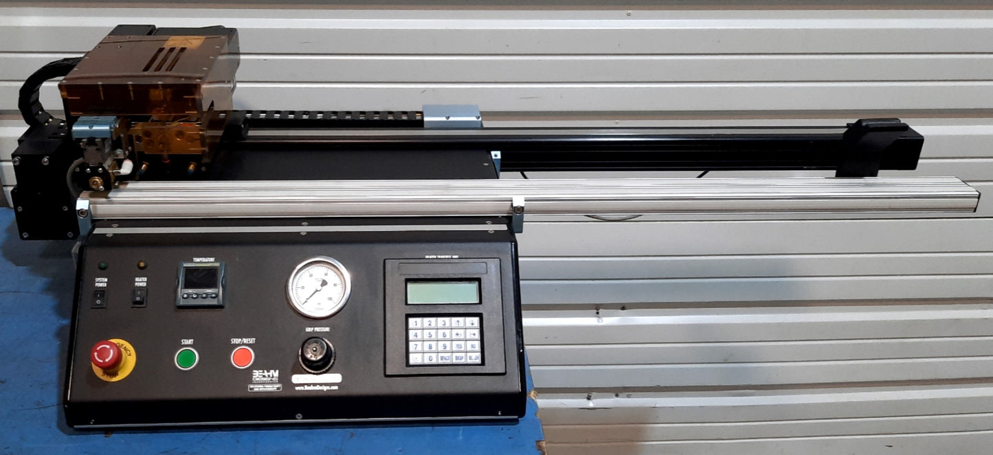 Used Beahm Designs 410-A Horizontal Laminator 750mm 20mm/sec 200-750°F 100PSI 120VAC