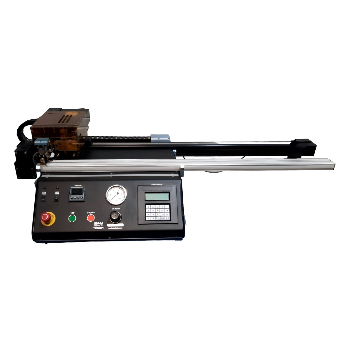 Used Beahm Designs 410-A Horizontal Laminator 750mm 20mm/sec 200-750°F 100PSI 120VAC