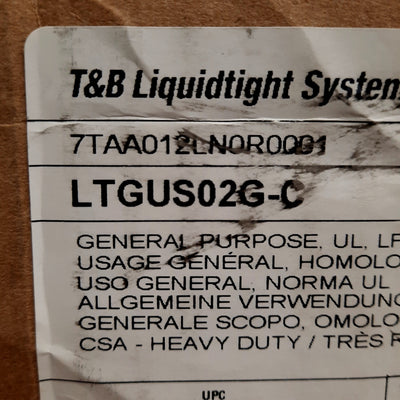New ABB LTGUS02G-C Conduit 1/2in Diameter, Galvanized Steel Core w/ PVC Jacket 100ft