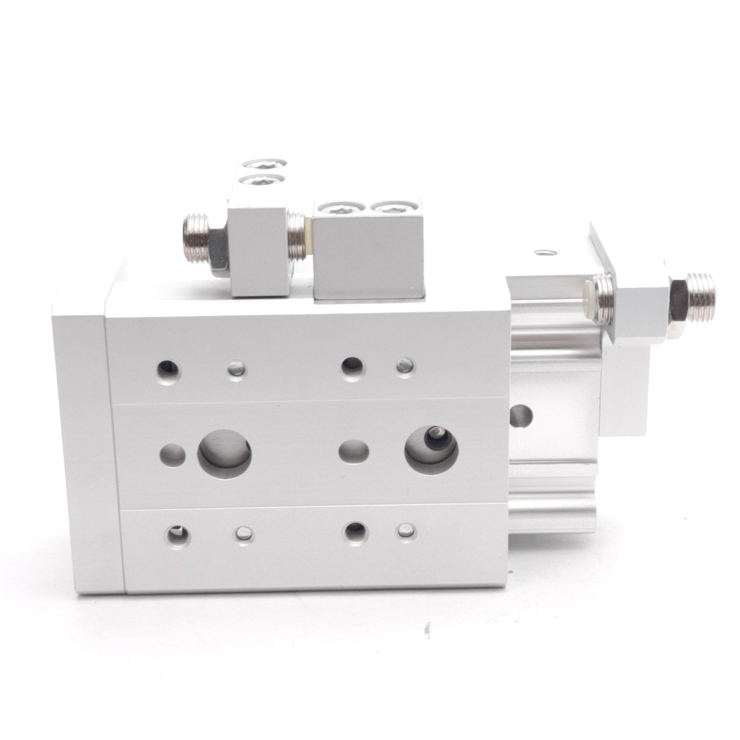 New SMC MXS16-20A Guided Cylinder ø16mm Bore, 20mm Stroke, 0.15-0.7MPa, M5x0.8 Ports
