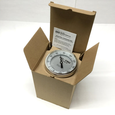 New – Open box Tel-Tru GT-400R Bimetal Thermometer Ø4" Dial, 2.5" Stem, 0-180°F, 1/2" NPT