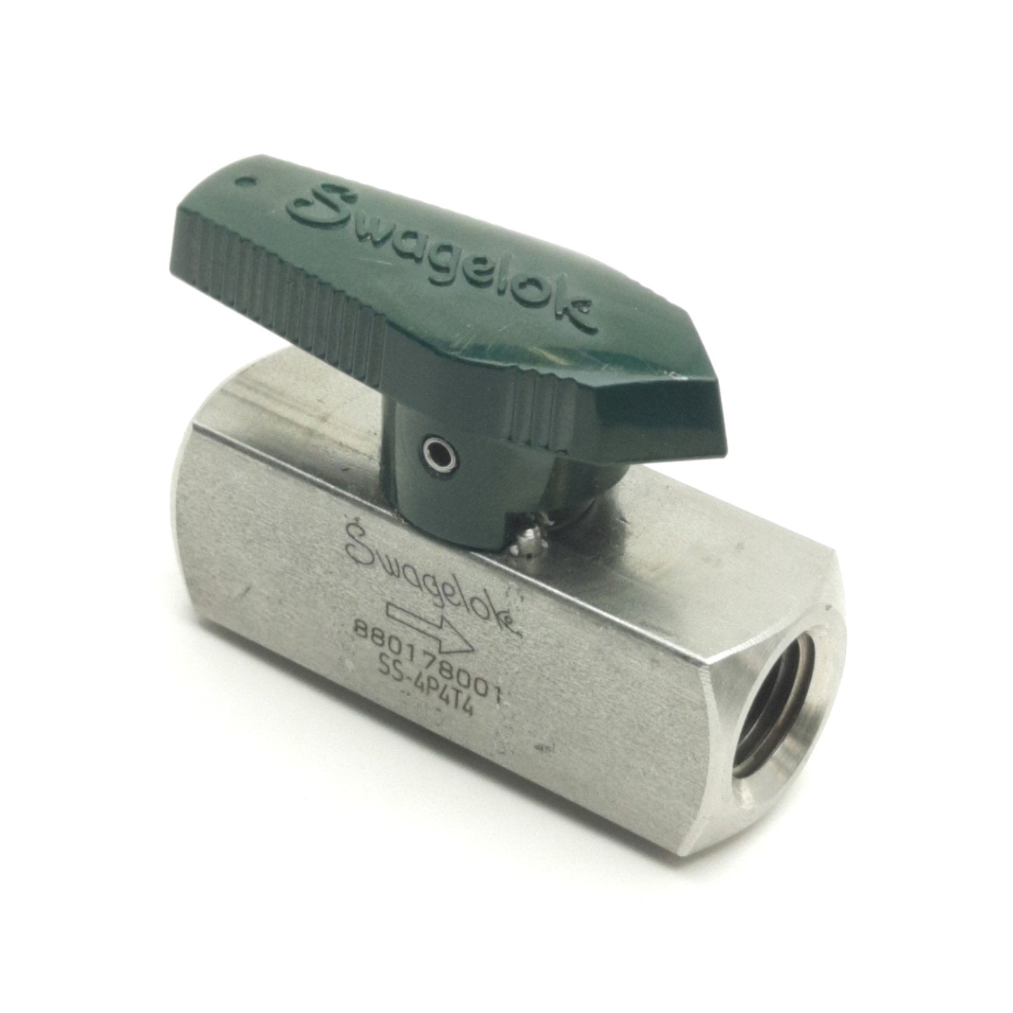 Used Swagelok SS-4P4T4 Instrument Plug Valve 1/4" NPT Female, 3000 Psig Max