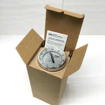 New – Open box Tel-Tru GT-400R Bimetal Thermometer Ø4" Dial, 6" Stem, 0-180°F, 1/2" NPT