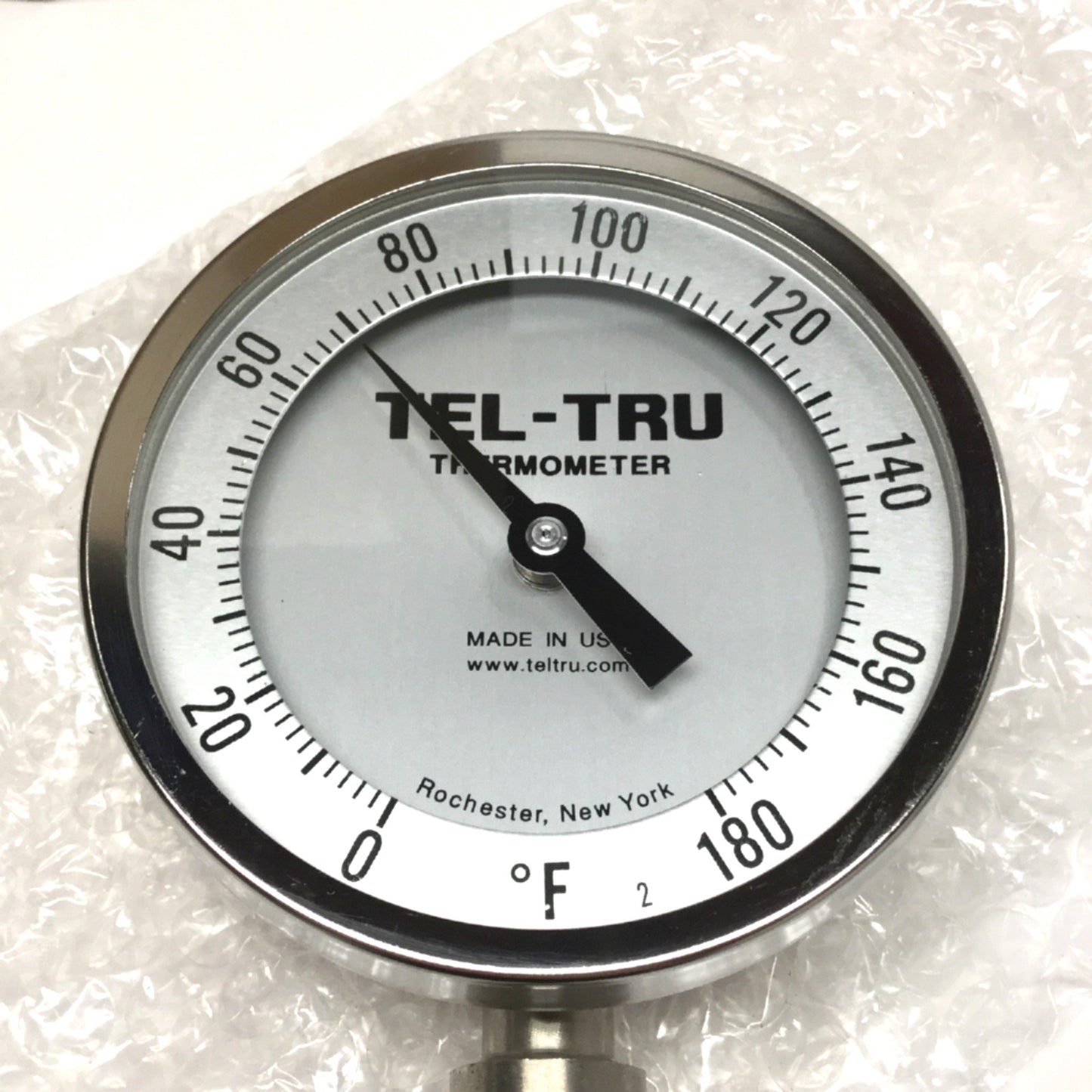 New – Open box Tel-Tru BC-450R Bimetal Thermometer Ø4" Dial, 2.5" Stem, 0-180°F, 1/2" NPT