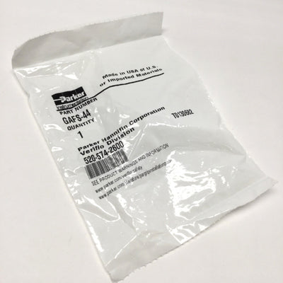 New Parker GAFS-44 Pargrip PFA Straight Adapter 1/4" Tube to 1/4" NPT Female