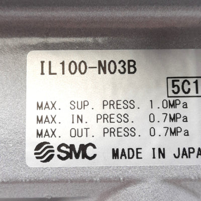 New SMC IL100-N03B Booster Relay, 1:1 Ratio, 0.7-1.0MPa, 3/8in NPT Ports, 3L/min