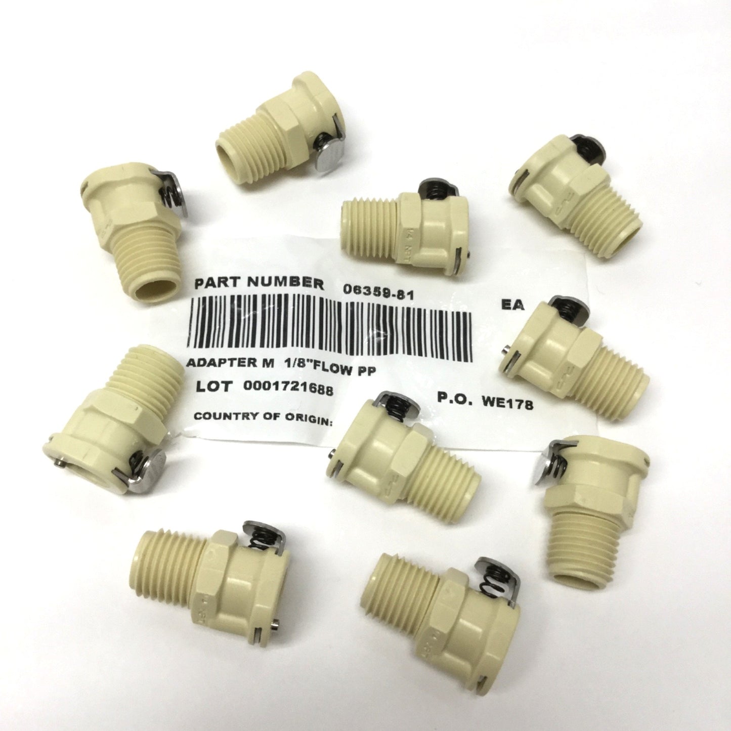 New – Open box Lot of 10 Colder PMCD100412 Quick Disconnect Valved Coupling Body, 1/4" NPT