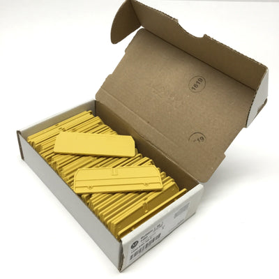 New – Open box Lot of 50 Allen Bradley 1492-EBL3Q-Y Terminal Block End Barrier Cover, Yellow