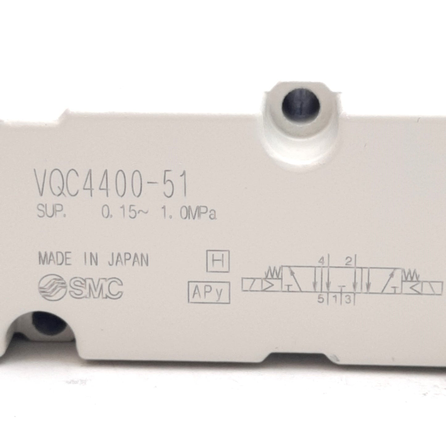 Used SMC VQC4400-51 Solenoid Valve, 5-Port 3-Position, 0.15-0.7MPa, 24VDC Coil