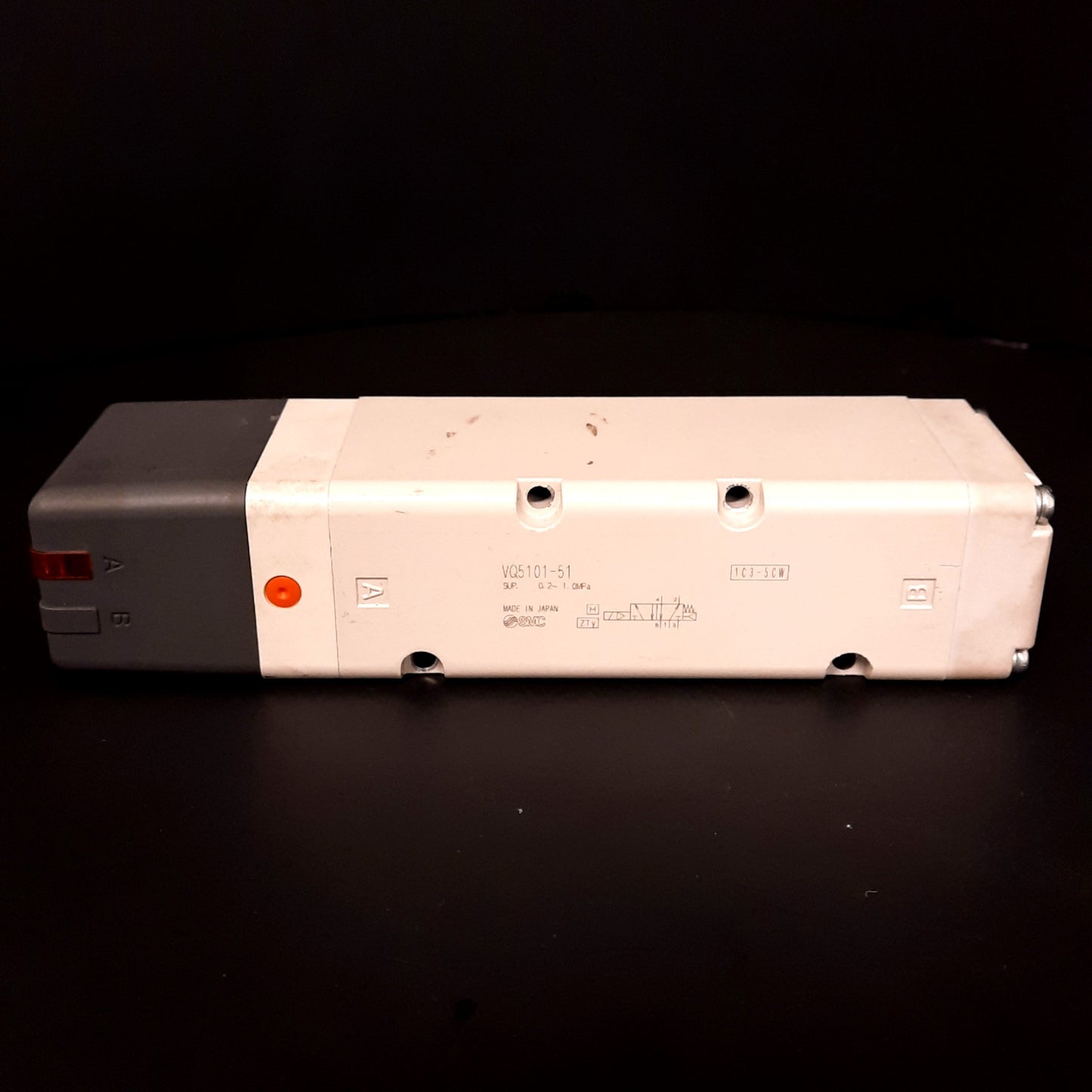 Used SMC VQ5101-51 Solenoid Valve, 5-Port 2-Position, 0.2-1.0MPa, 24VDC Coil