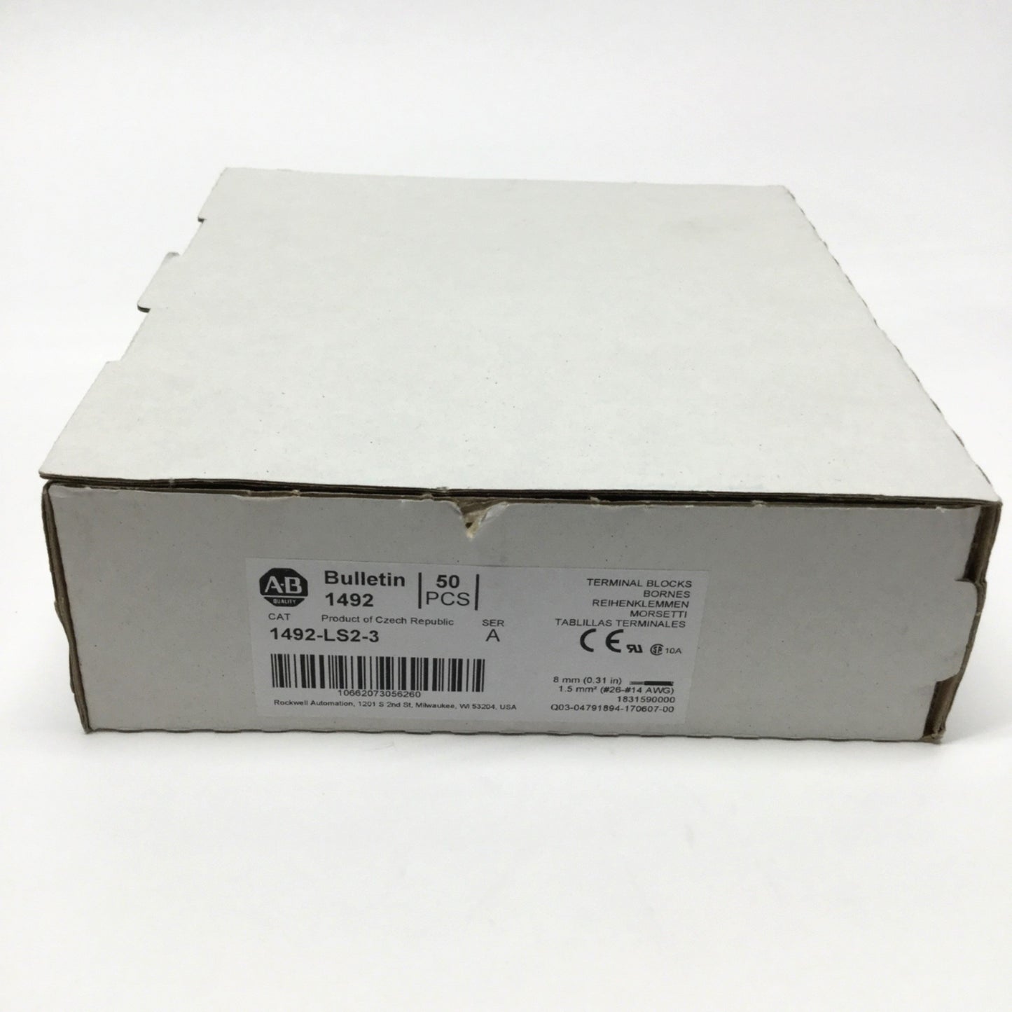 New – Open box Lot of 50 Allen Bradley 1492-LS2-3 3-Conductor Sensor Block Base 250V AC/DC 17A