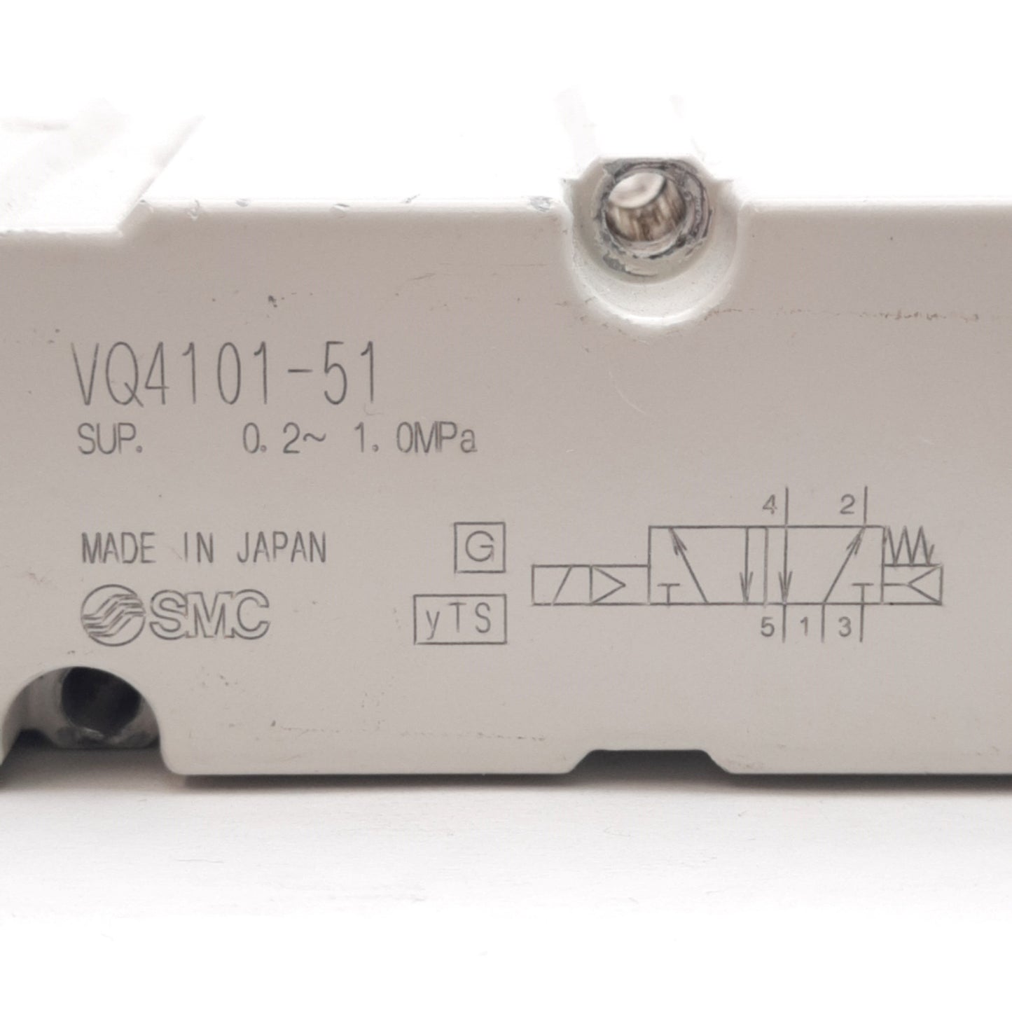 Used SMC VQ4101-51 Solenoid Valve, 5-Port 2-Position, 0.2-1.0MPa, 24VDC Coil