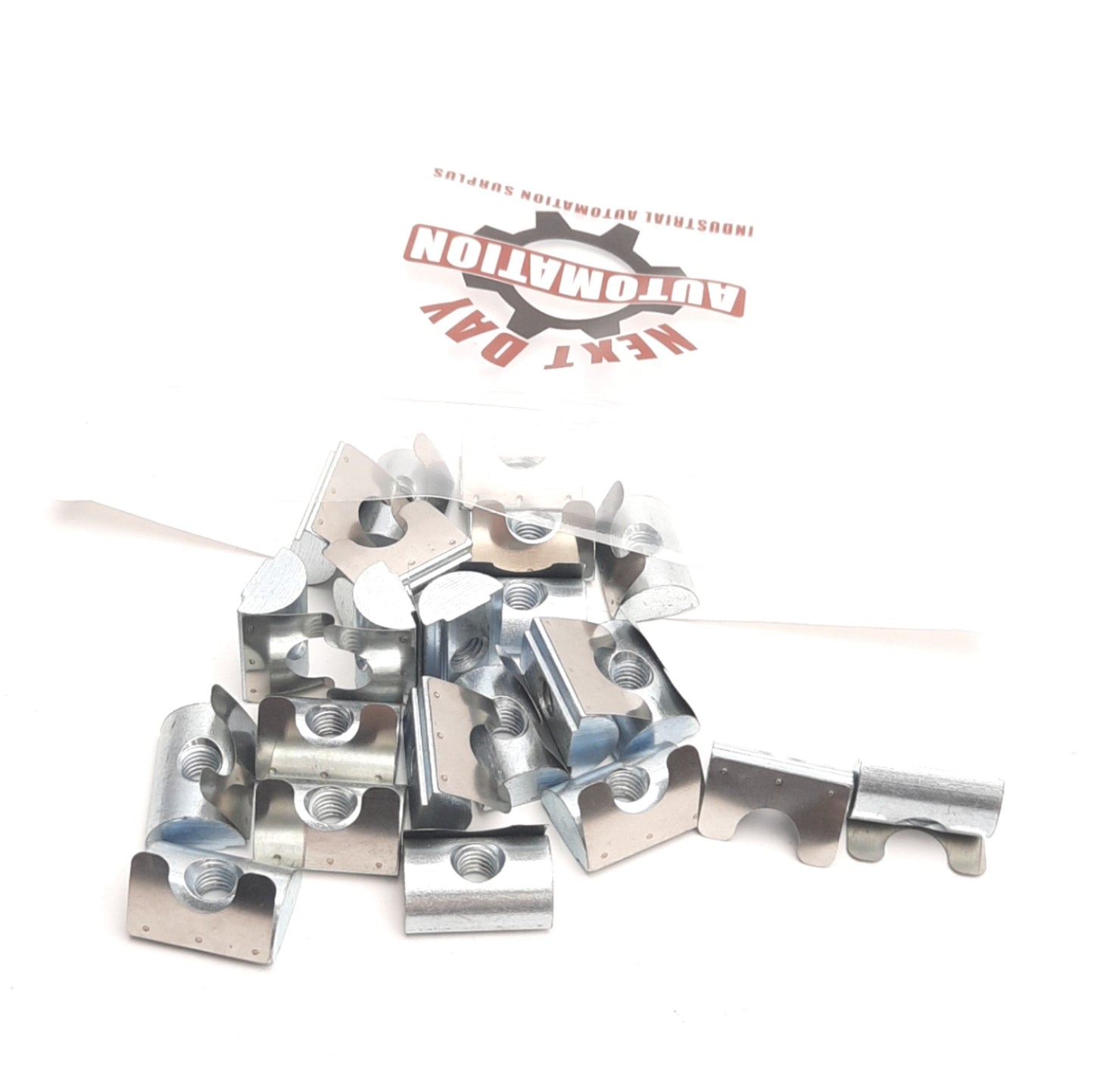 Used Lot of 20 Maytec 1.32.4EM6 Sub Insertion T-Nut w/ Spring, M6 Thread, E-Slot