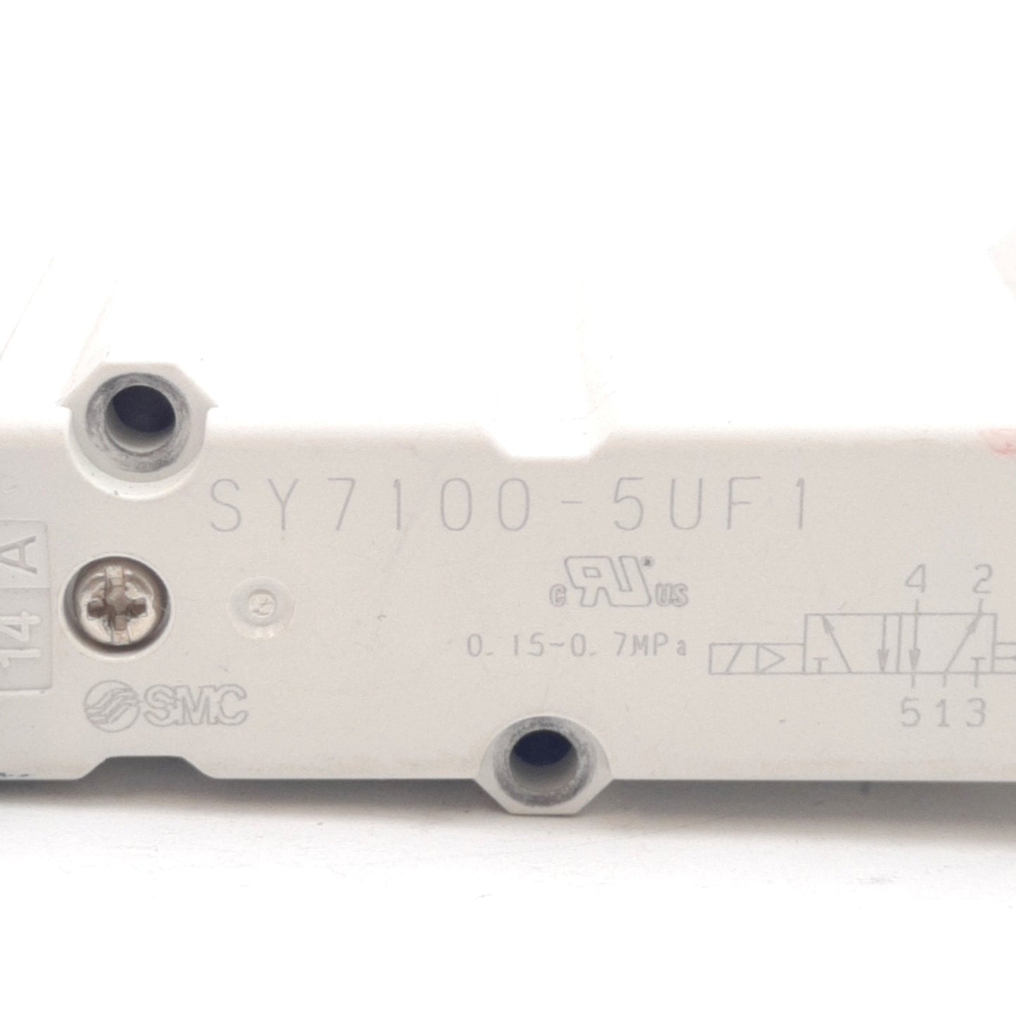 Used SMC SY7100-5UF1 Solenoid Valve 5-Port 2-Position, 0.15-0.7MPa, 24VDC Coil