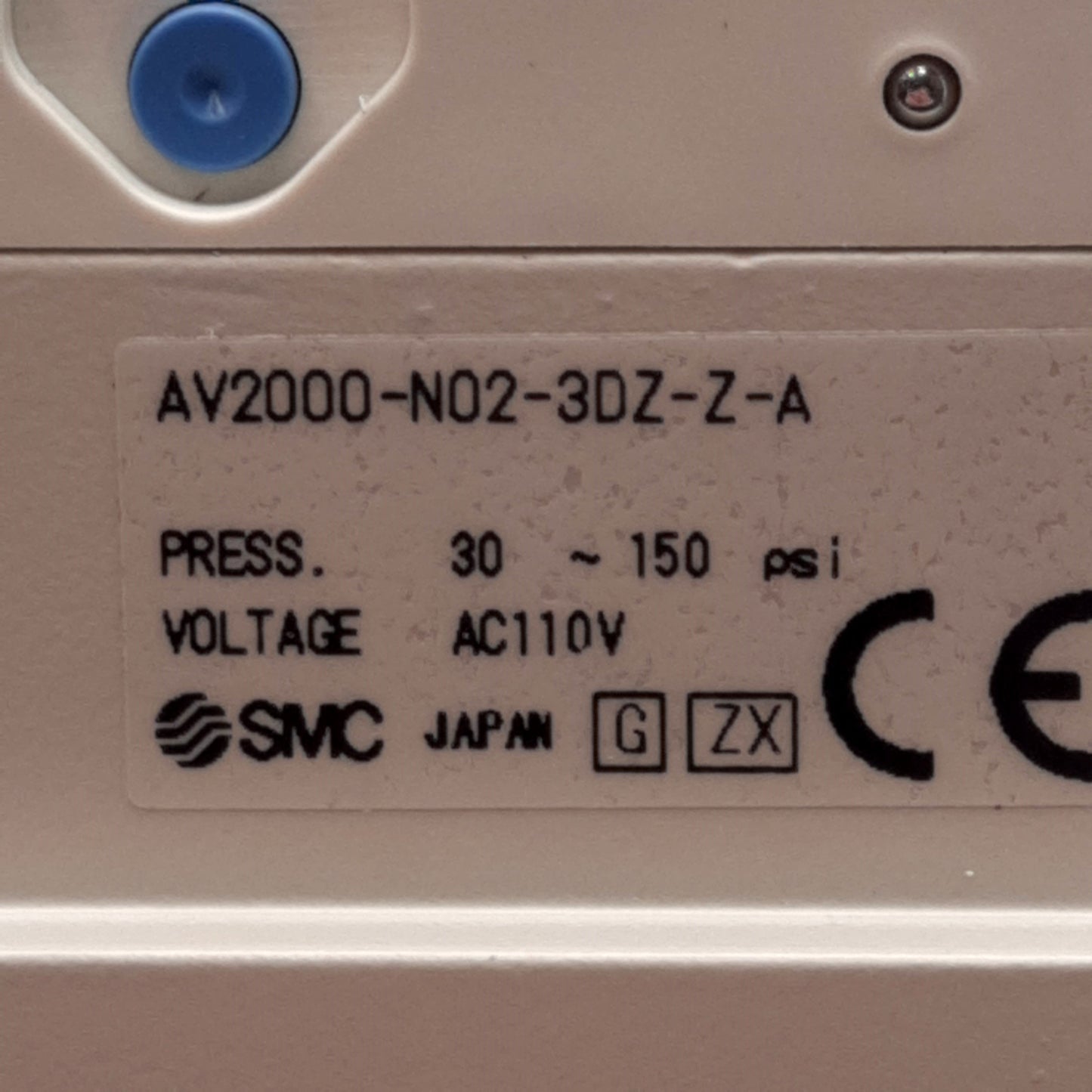 New – Open box SMC AV2000-N02-3DZ-Z-A Soft Start-Up Valve, 30-150psi, 110VAC, 1/4in NPT