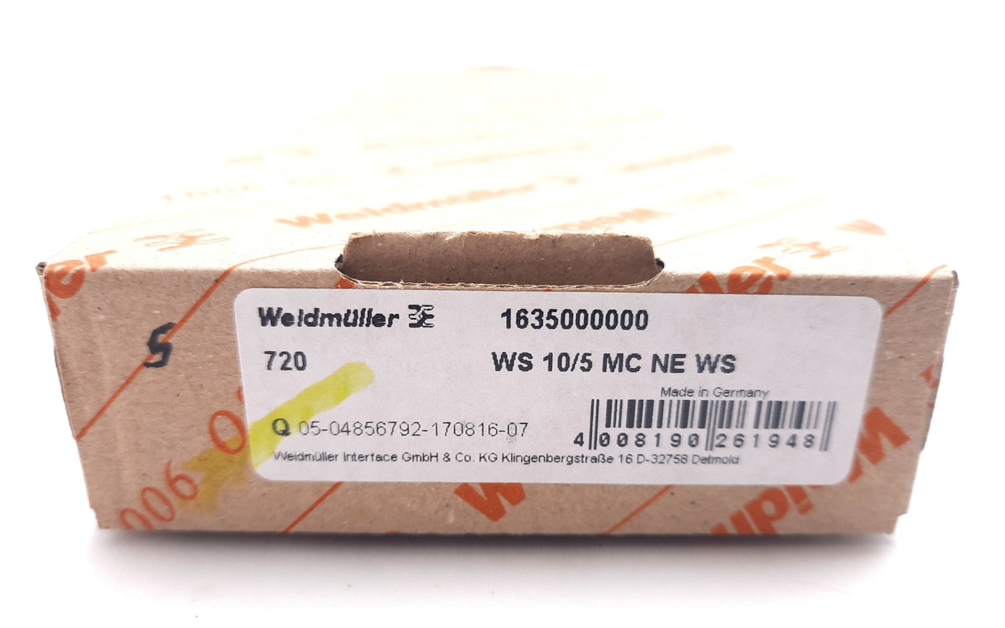 New Weidmuller 1635000000 720 Terminal Markers, Wire Labels & Markers 5mm x 10mm