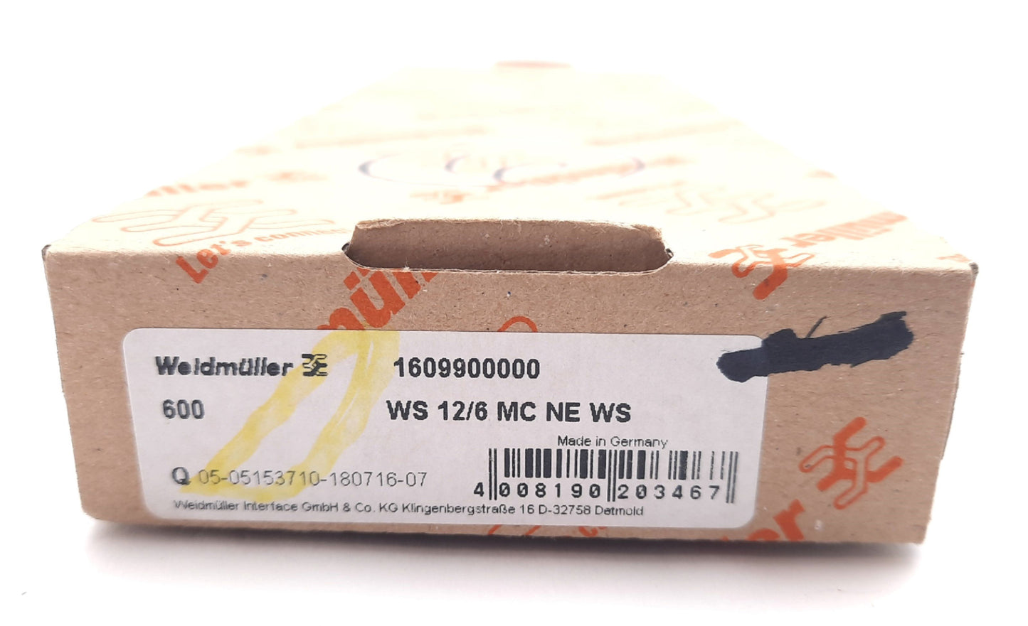 New Weidmuller 1609900000 600 Terminal Marker, Wire Label Marker 6mm x 12mm
