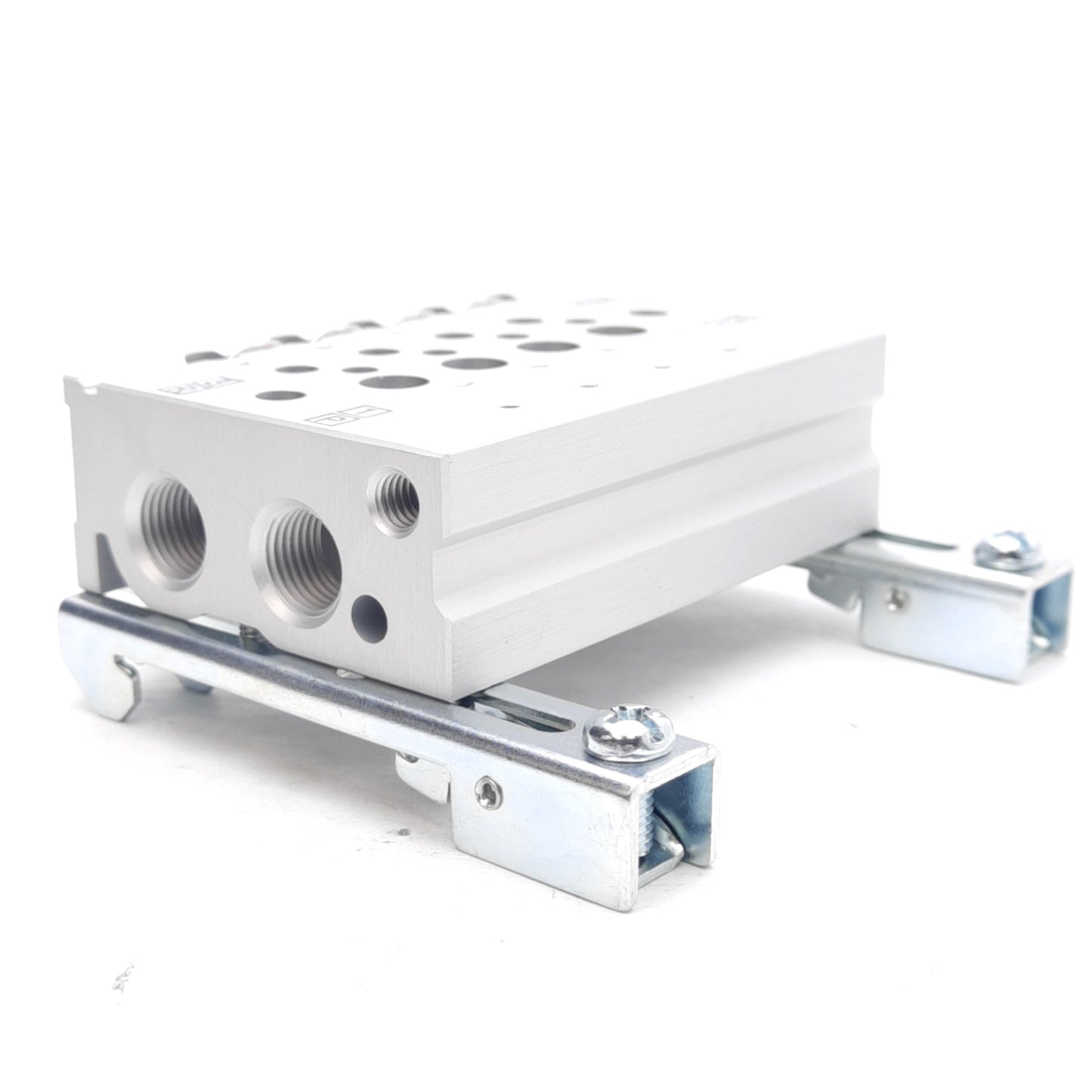 New SMC VV3QZ15-04C6C-D0P Pneumatic Manifold, 4 Stations, ø6mm One-Touch, Rc1/8 Port