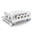 New SMC VV3QZ15-04C6C-D0P Pneumatic Manifold, 4 Stations, ø6mm One-Touch, Rc1/8 Port