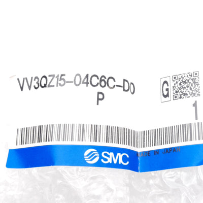 New SMC VV3QZ15-04C6C-D0P Pneumatic Manifold, 4 Stations, ø6mm One-Touch, Rc1/8 Port