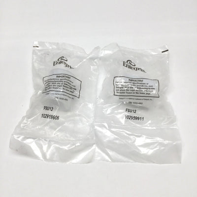 New Lot of 2 Entegris FSU12 Straight Pipe Adapter Fittings 3/4" NPT Female, PFA