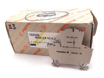 New Lot of 23 Weidmuller 1023300000 Terminal Block 4 Position 400V, 10A 12-26AWG