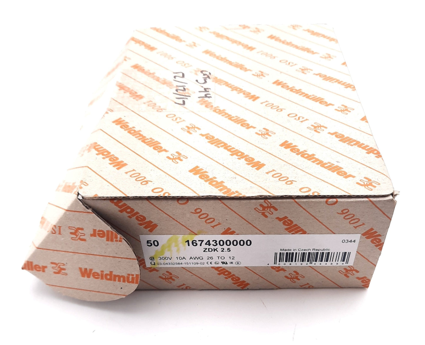 New Lot of 44 Weidmuller 1674300000 Terminal Block 4 Position 300V 10A 26-12AWG