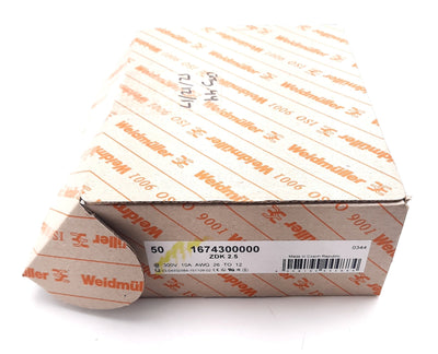 New Lot of 44 Weidmuller 1674300000 Terminal Block 4 Position 300V 10A 26-12AWG