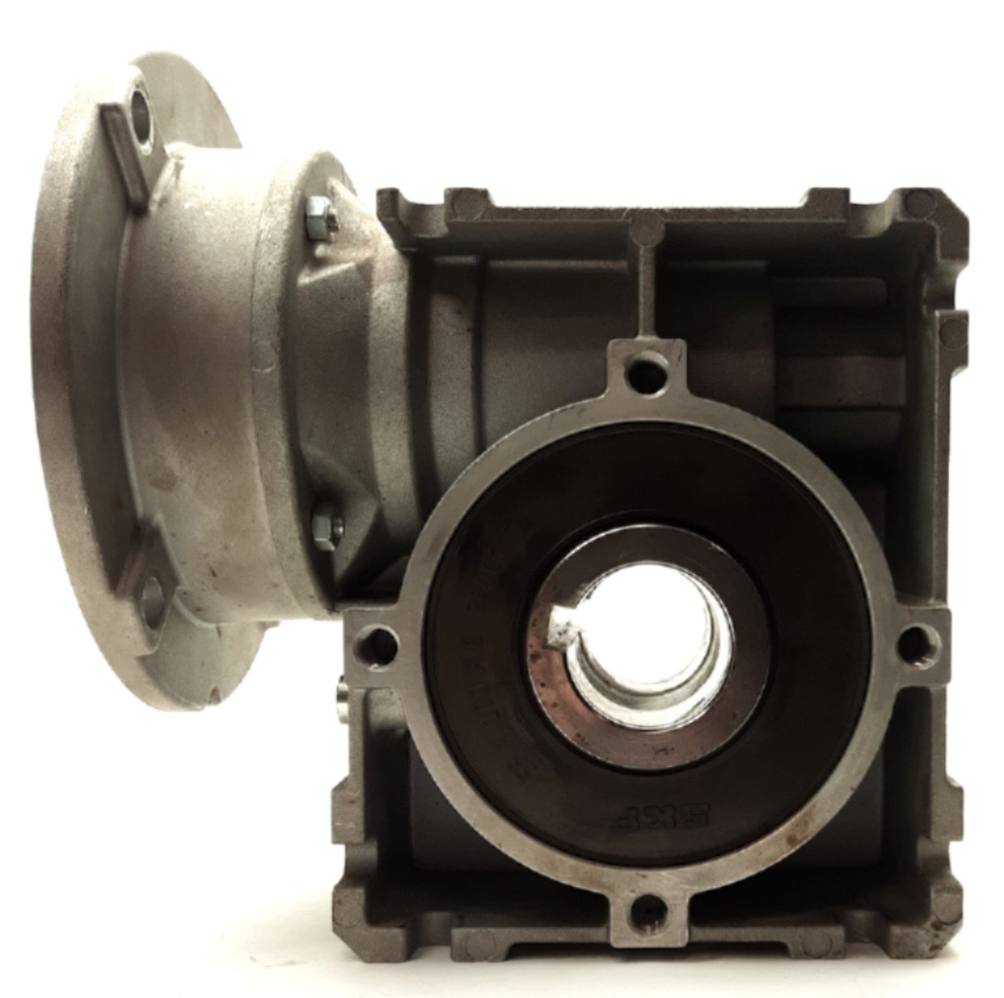 Used NORD SK 1SI63 Right Angle Gearhead, 30:1, 1416lb-in, 5/8" to 1 7/16" Shaft, 56C