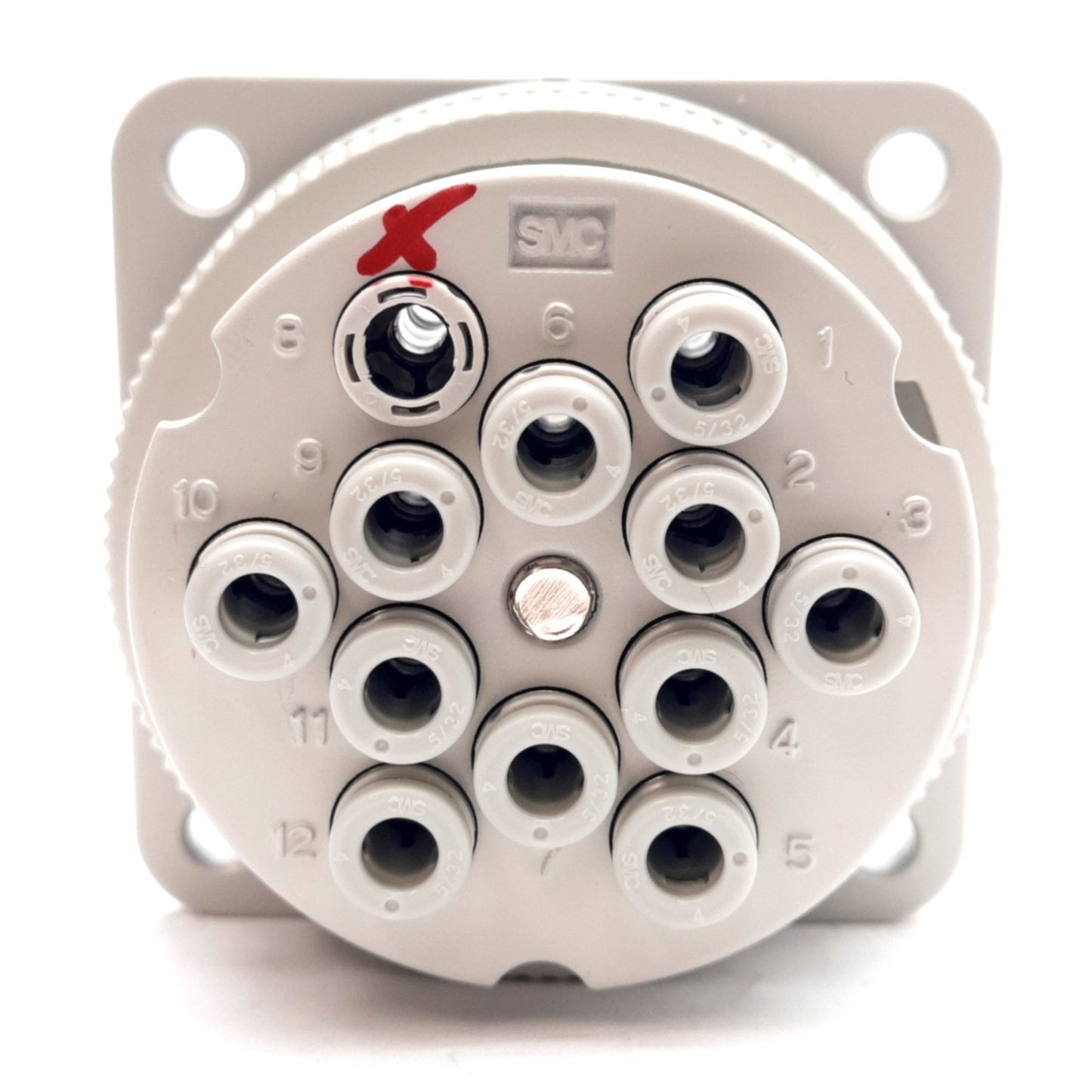 Used SMC DMK12-04 Pneumatic Multi-Connector, ø4mm One-Touch Fittings, 1.0MPa