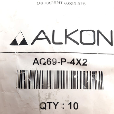 New Lot of 10 Alkon AQ69-P-4X2 Male Brass Elbow Fitting, ø1/4in Tube to 1/8in NPT