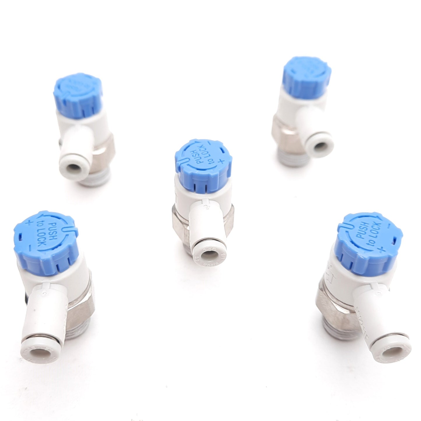 New – Open box Lot of 5 SMC AS2211F-01-23SA Speed Controller Fitting, ø3.2mm One Touch, Rc1/8