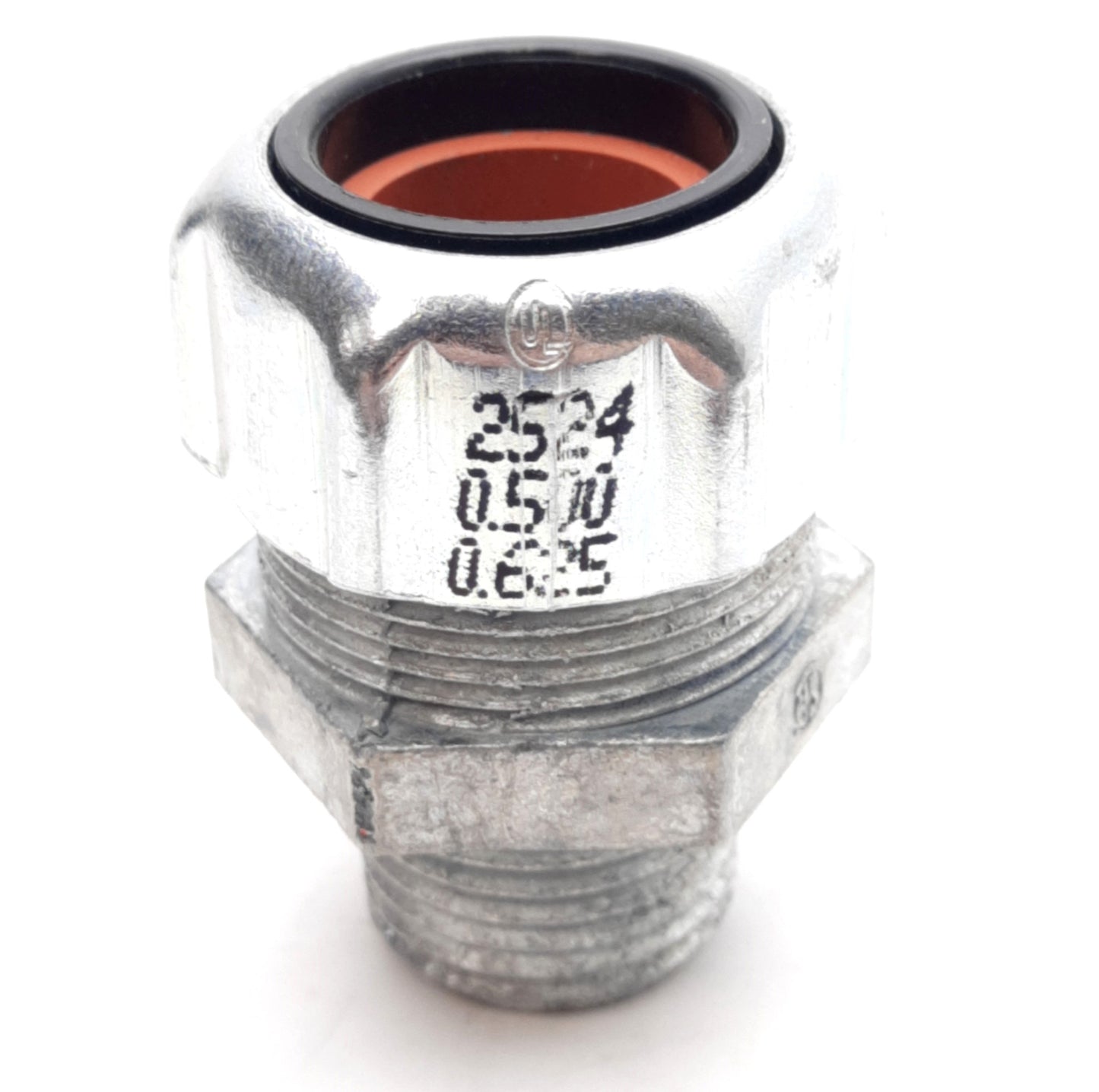 New – Open box Lot of 3 T&B 2524 Cable Gland Fitting, 1/2in NPT Male, 1/2in to 5/8in OD Cable