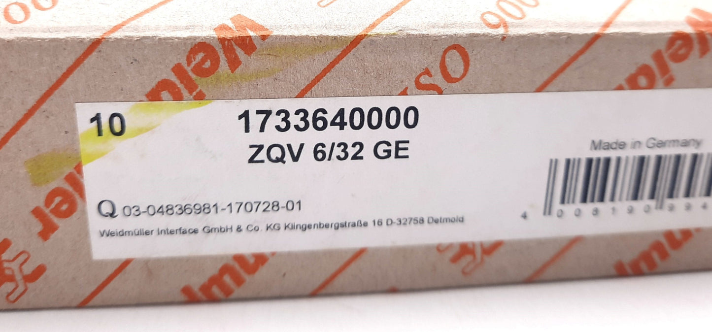 New Lot of 9 Weidmuller 1733640000 Plug In Bridges / Jumpers 32 Position 8.10mm