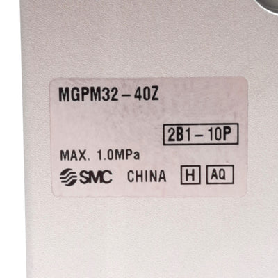 New SMC MGPM32-40Z Compact Guide Cylinder ø32mm Bore, 40mm Stroke, Rc1/8, 1.0MPa