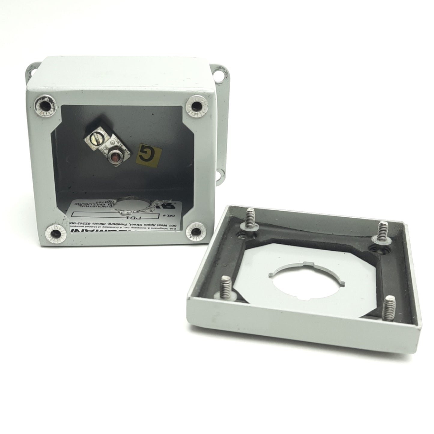 Used Wiegmann PB1 NEMA 12/13 Pushbutton Enclosure 3.5" x 3.25" x 2.75", Wall Mount