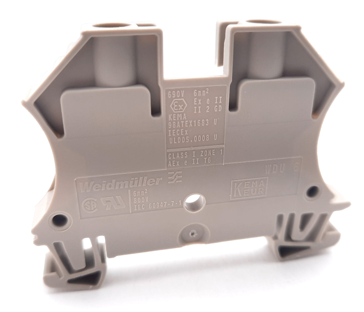 New – Open box Lot of 25 Weidmuller 1020200000 Feed Through Terminal Block 600V, 50A, 22-8AWG