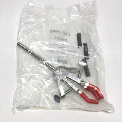 New Ace Glass 11064-13 Lab Extension Clamp 3-Prong, Dual Adjustment, Rubber Coated